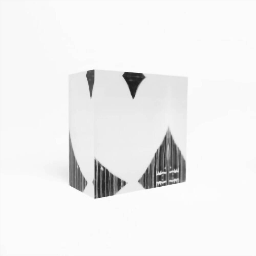 NEW KERRI ROSENTHAL modern hunk of love square block in black